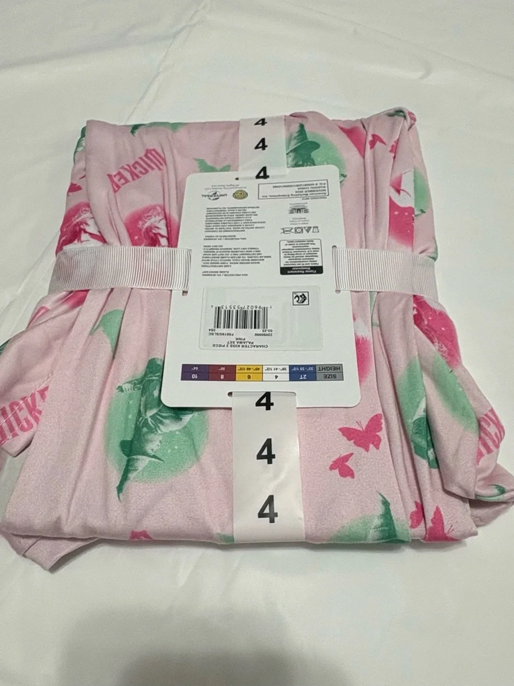Disney Pink and Green 2-Piece Pajama Set